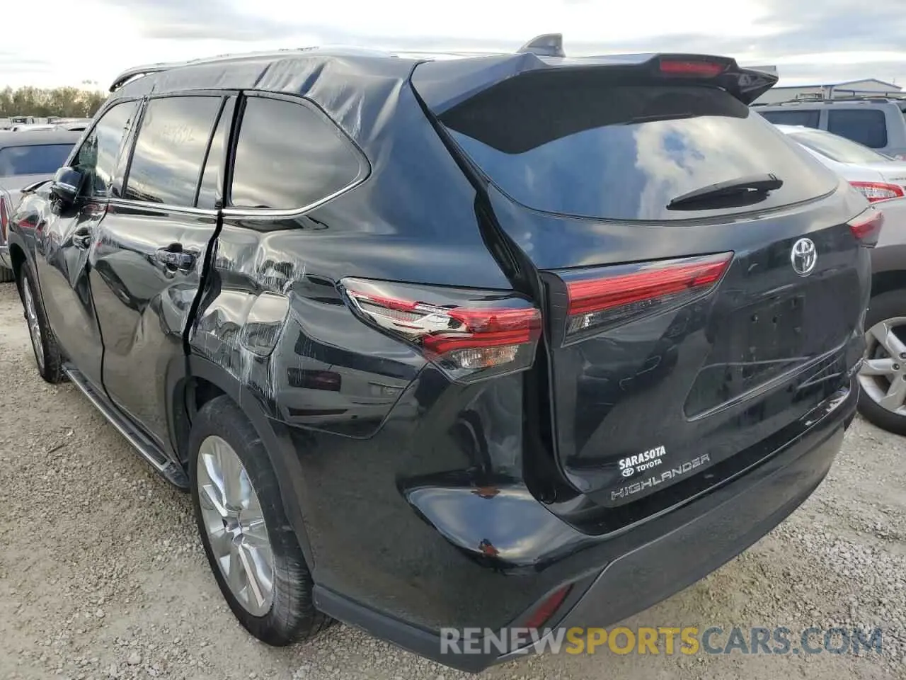 3 fotografías del automóvil dañado 5TDYZRAH5MS524510 TOYOTA HIGHLANDER 2021