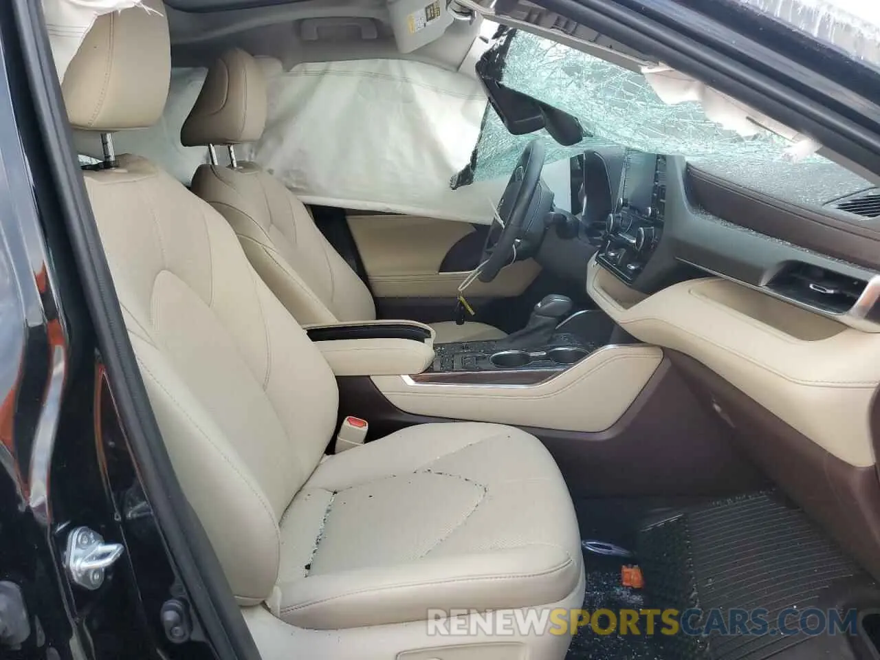 5 fotografías del automóvil dañado 5TDYZRAH5MS524510 TOYOTA HIGHLANDER 2021