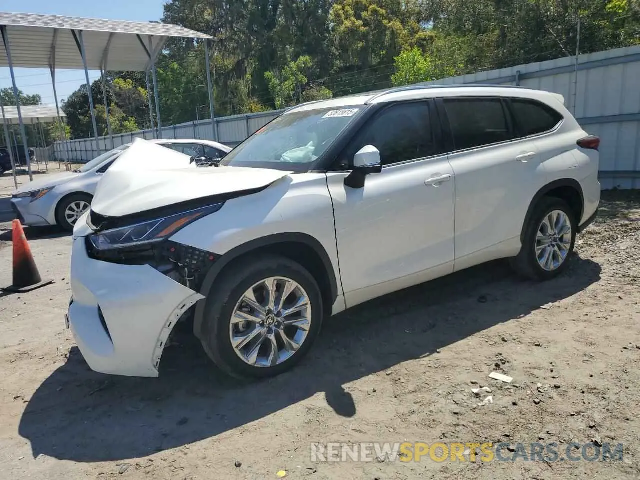 1 fotografías del automóvil dañado 5TDYZRAH8MS077333 TOYOTA HIGHLANDER 2021