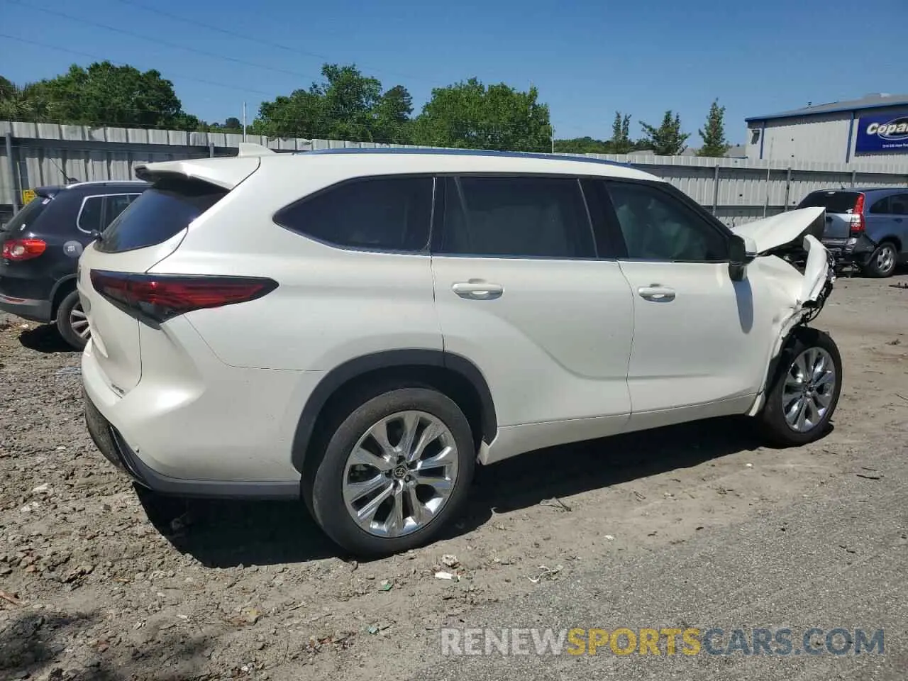 3 fotografías del automóvil dañado 5TDYZRAH8MS077333 TOYOTA HIGHLANDER 2021