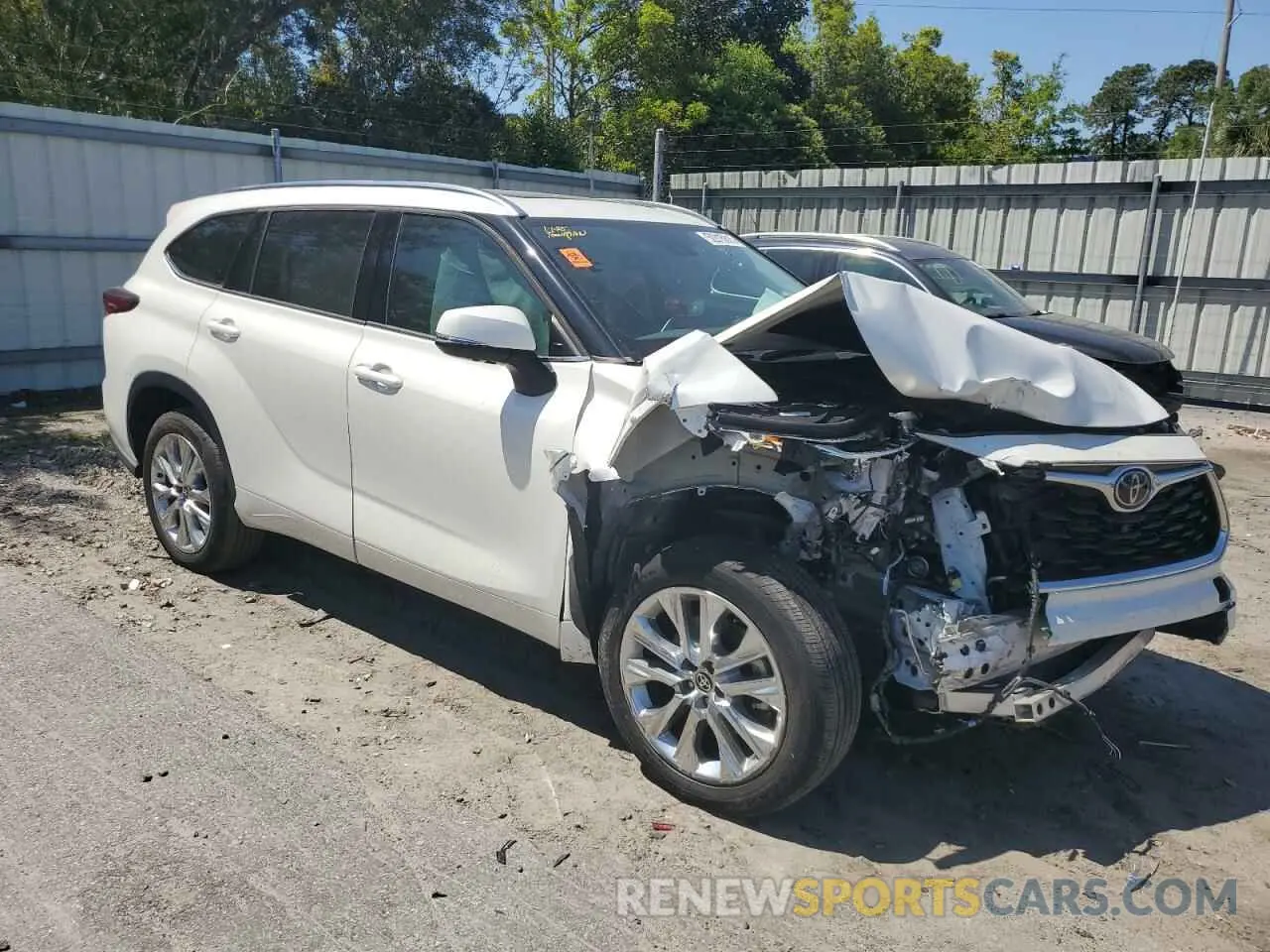 4 fotografías del automóvil dañado 5TDYZRAH8MS077333 TOYOTA HIGHLANDER 2021