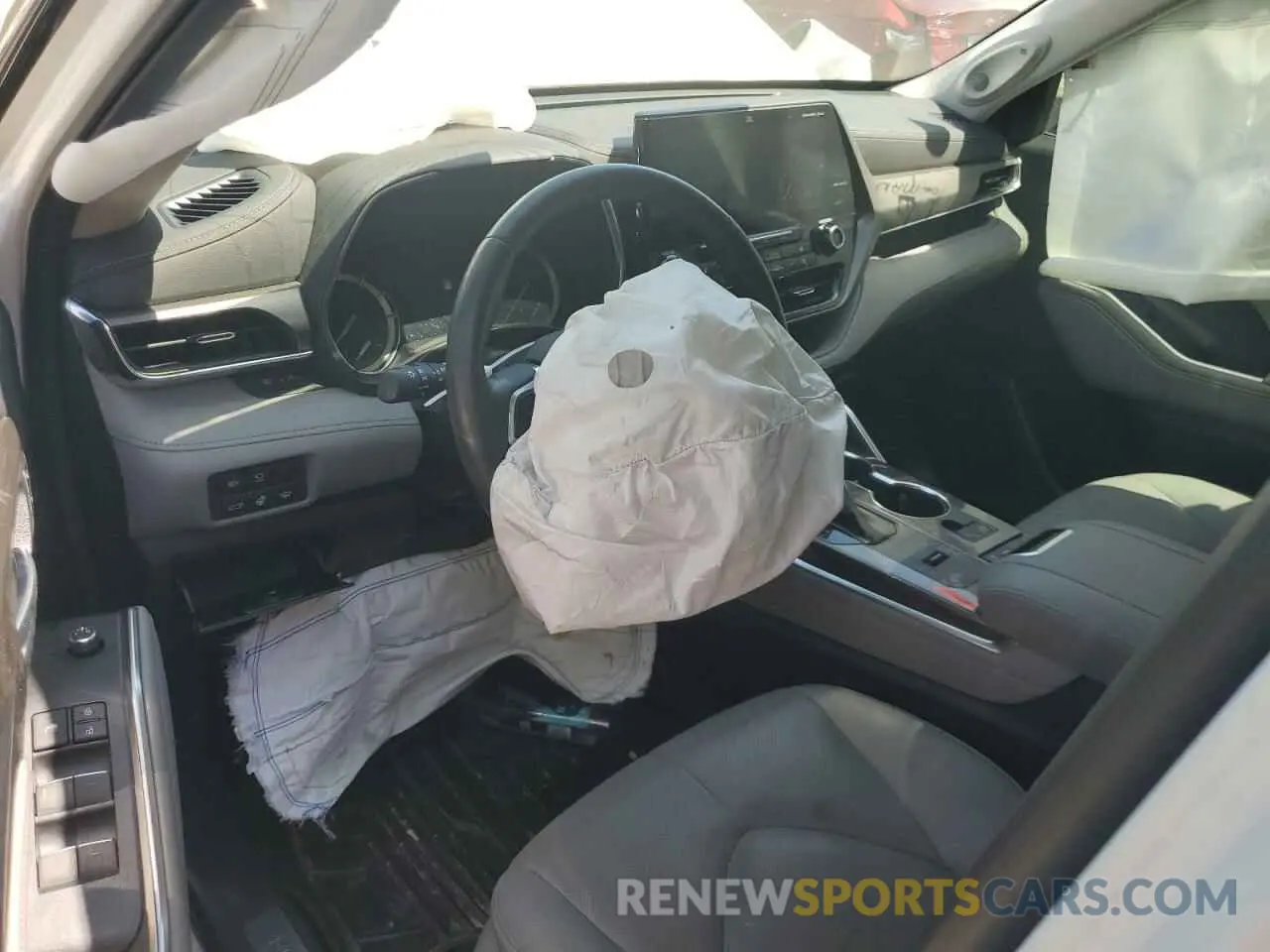 8 fotografías del automóvil dañado 5TDYZRAH8MS077333 TOYOTA HIGHLANDER 2021