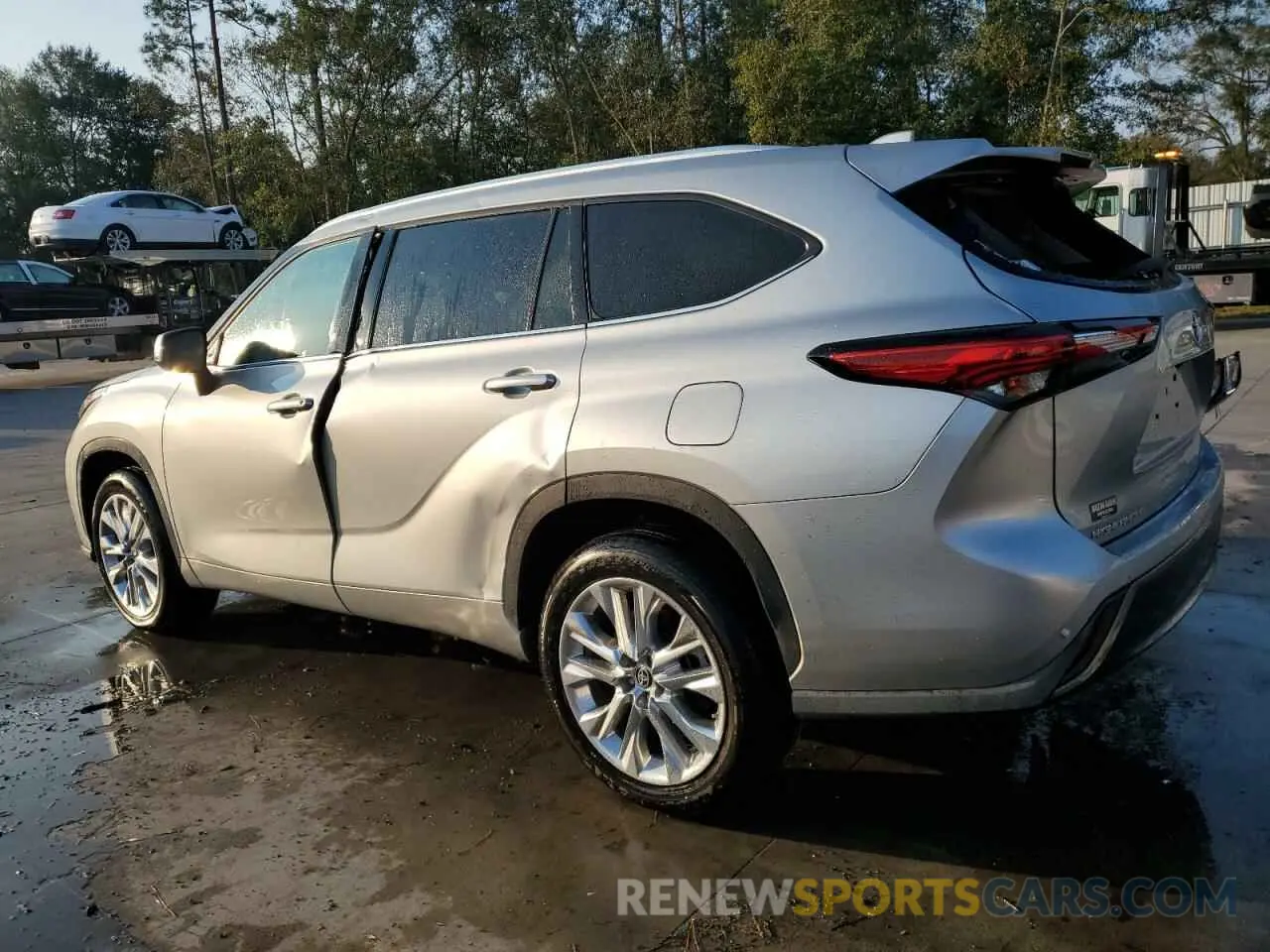 2 fotografías del automóvil dañado 5TDYZRAH9MS055437 TOYOTA HIGHLANDER 2021