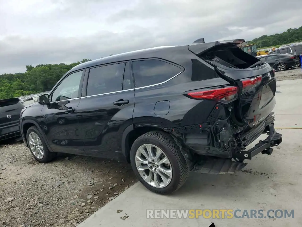 2 fotografías del automóvil dañado 5TDYZRAH9MS059827 TOYOTA HIGHLANDER 2021