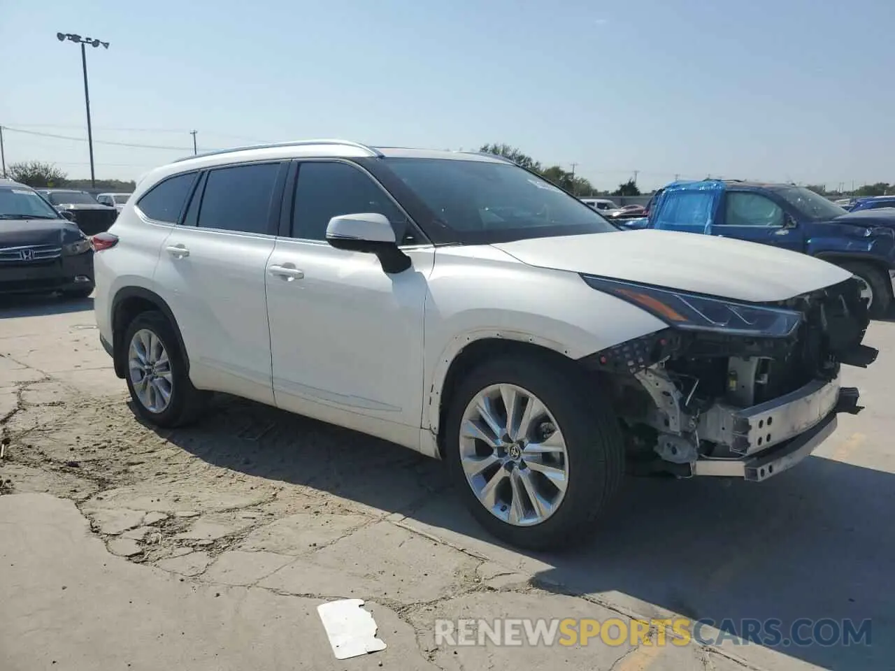 4 fotografías del automóvil dañado 5TDYZRAH9MS524204 TOYOTA HIGHLANDER 2021