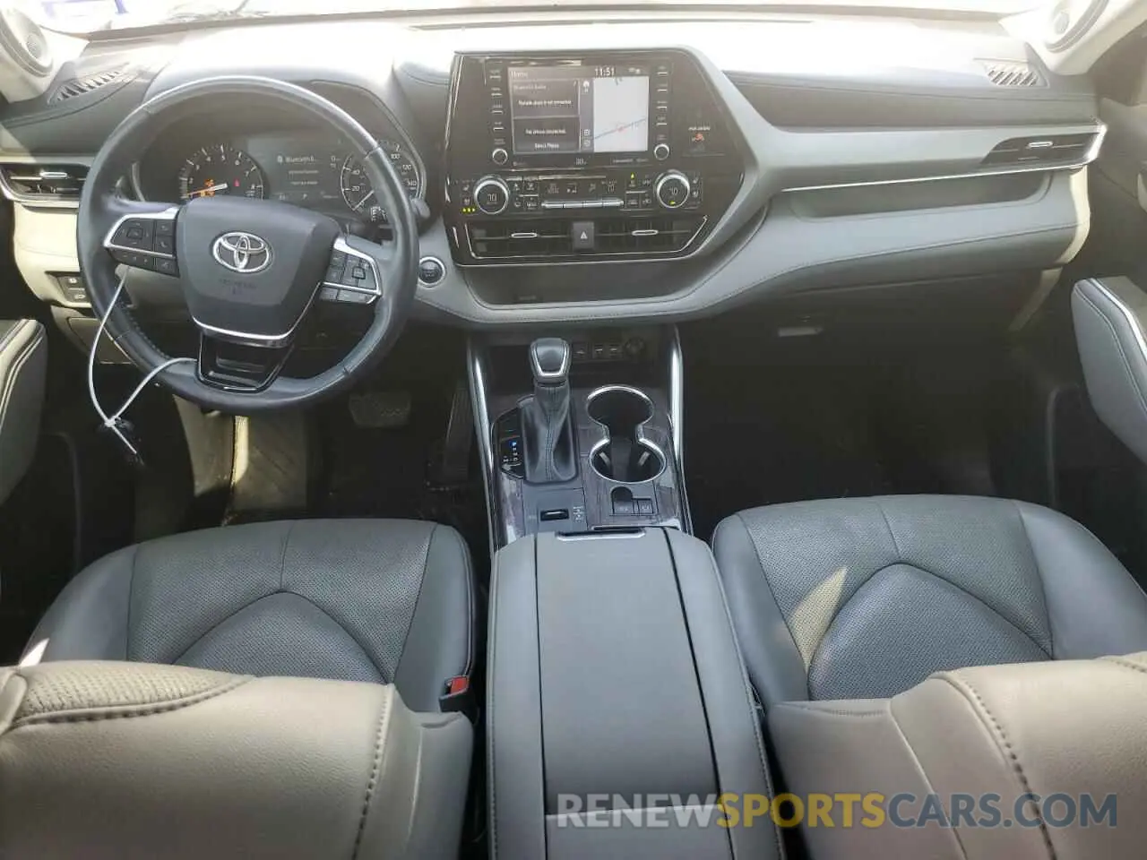 8 fotografías del automóvil dañado 5TDYZRAH9MS524204 TOYOTA HIGHLANDER 2021