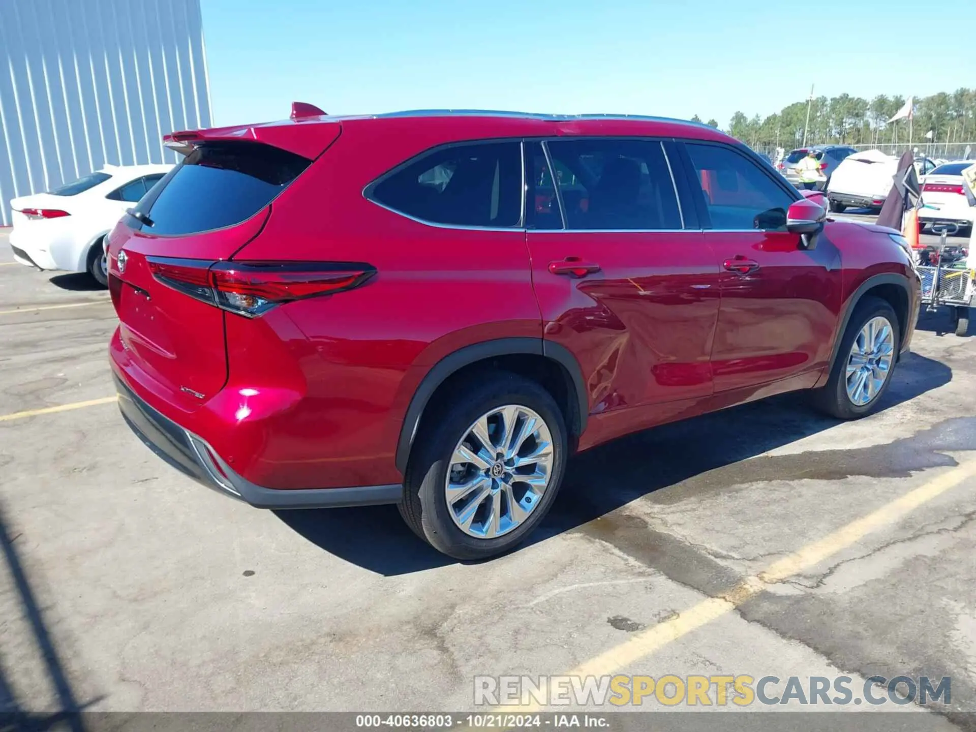 4 fotografías del automóvil dañado 5TDYZRAHXMS529976 TOYOTA HIGHLANDER 2021