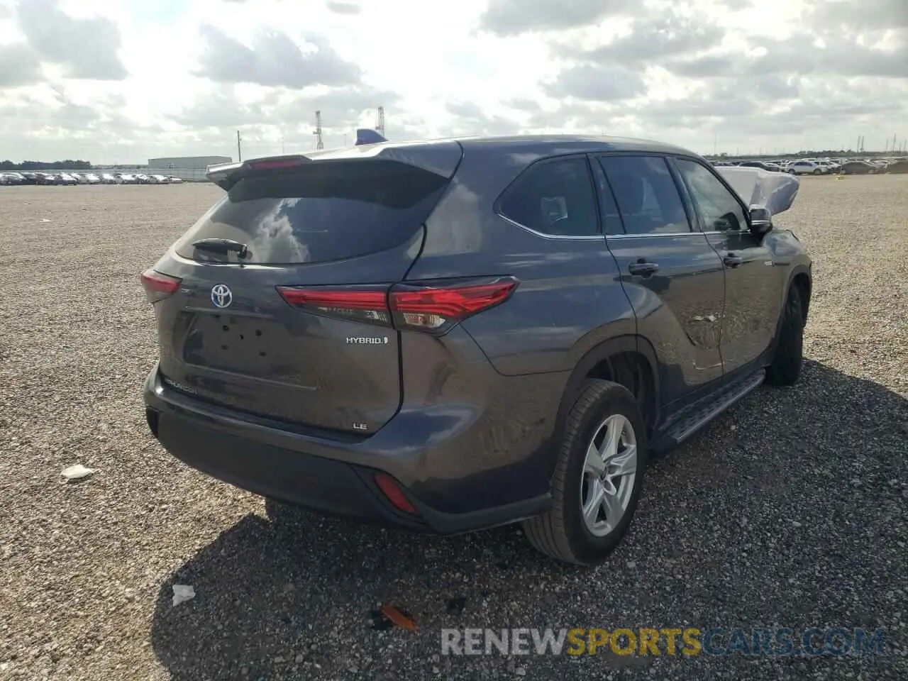 4 fotografías del automóvil dañado 5TDZARAH8MS507406 TOYOTA HIGHLANDER 2021