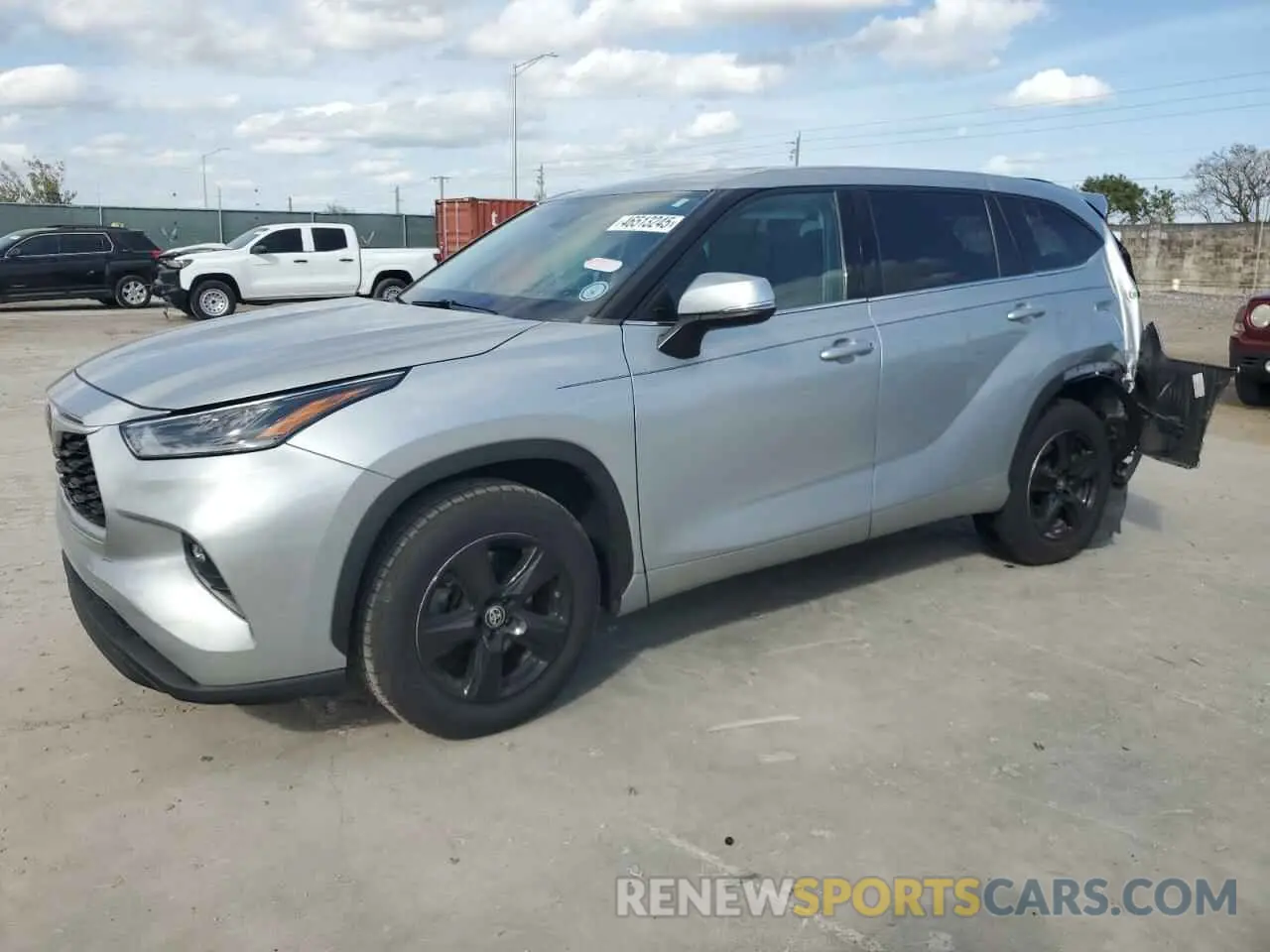 1 fotografías del automóvil dañado 5TDZZRAH0MS523365 TOYOTA HIGHLANDER 2021