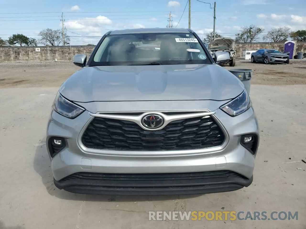 5 fotografías del automóvil dañado 5TDZZRAH0MS523365 TOYOTA HIGHLANDER 2021