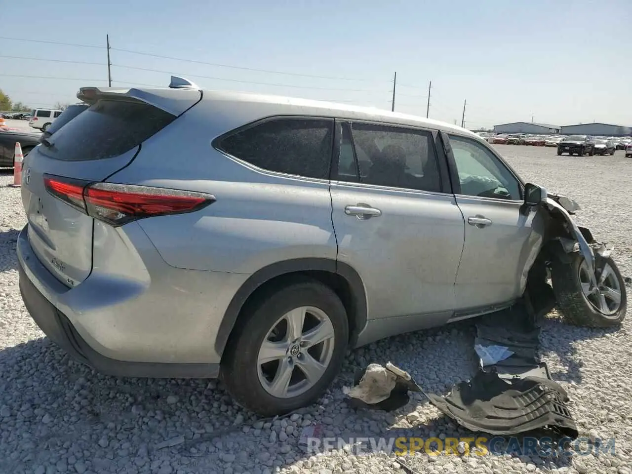 3 fotografías del automóvil dañado 5TDZZRAH2MS515896 TOYOTA HIGHLANDER 2021