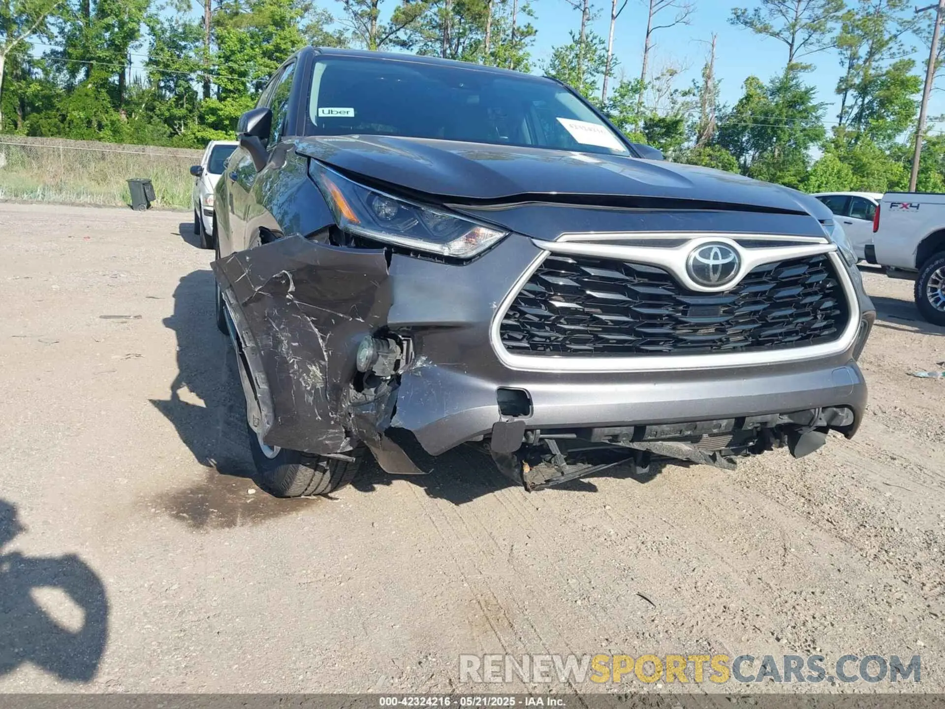 6 fotografías del automóvil dañado 5TDZZRAH4MS068164 TOYOTA HIGHLANDER 2021