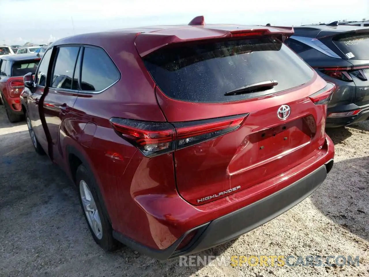 3 fotografías del automóvil dañado 5TDZZRAH5MS044701 TOYOTA HIGHLANDER 2021