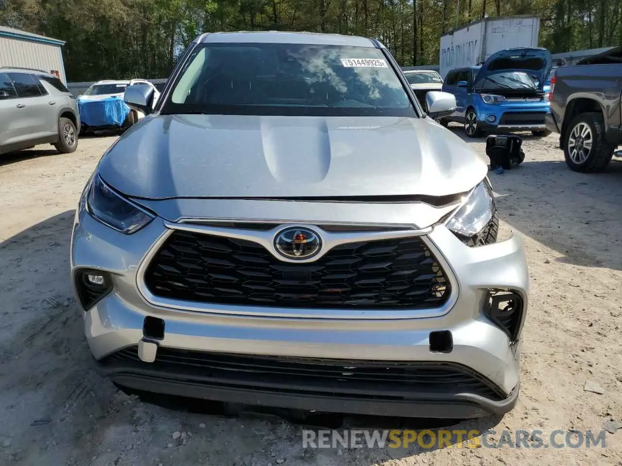 5 fotografías del automóvil dañado 5TDZZRAH5MS054628 TOYOTA HIGHLANDER 2021