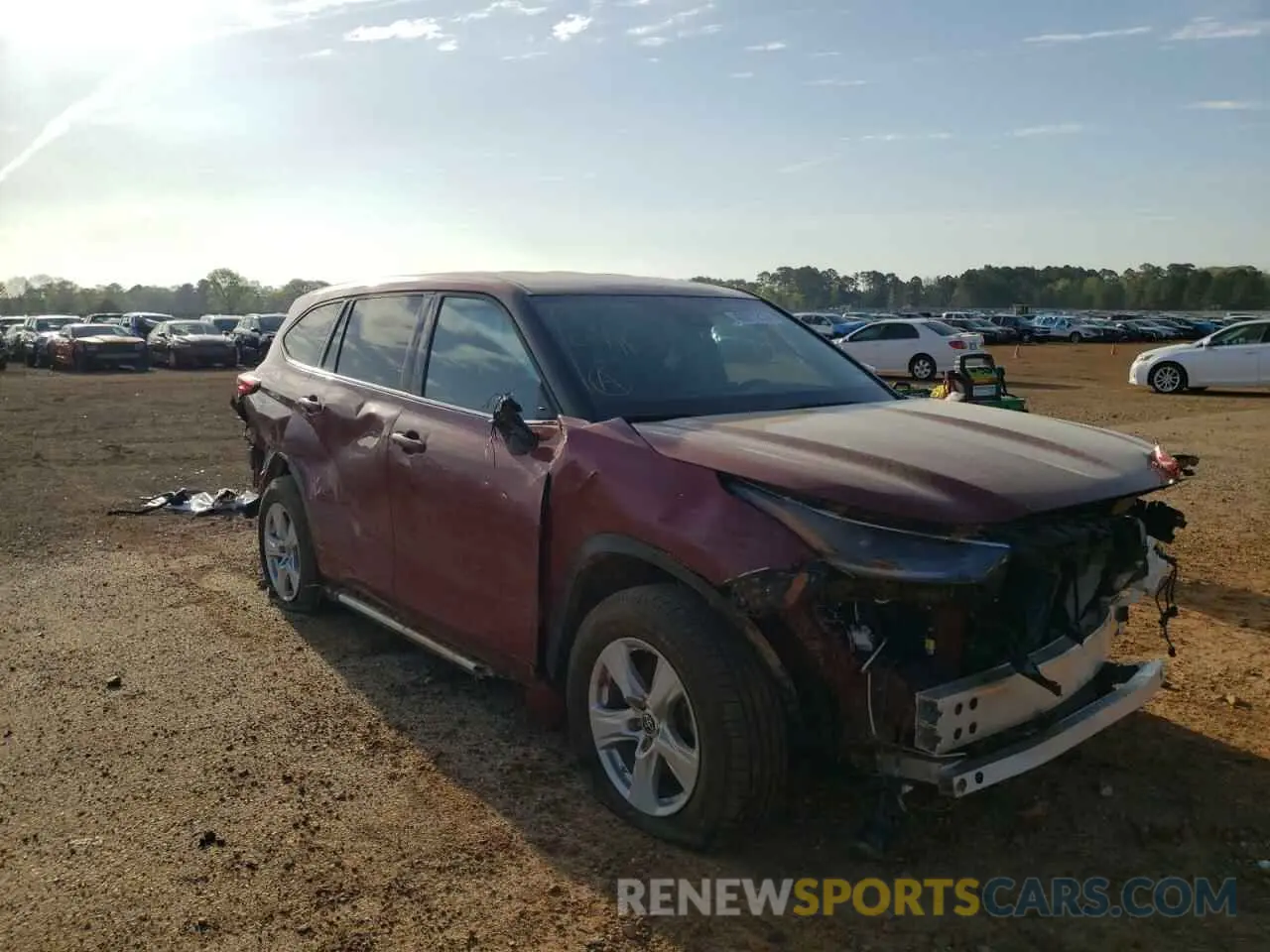 1 fotografías del automóvil dañado 5TDZZRAH6MS062995 TOYOTA HIGHLANDER 2021