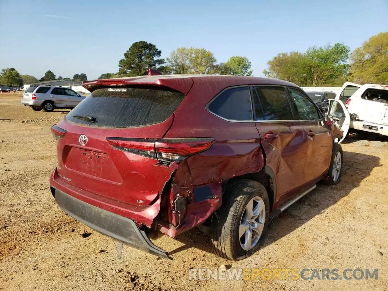4 fotografías del automóvil dañado 5TDZZRAH6MS062995 TOYOTA HIGHLANDER 2021