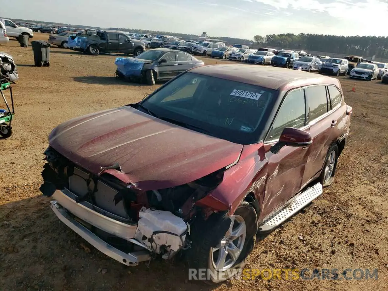 9 fotografías del automóvil dañado 5TDZZRAH6MS062995 TOYOTA HIGHLANDER 2021