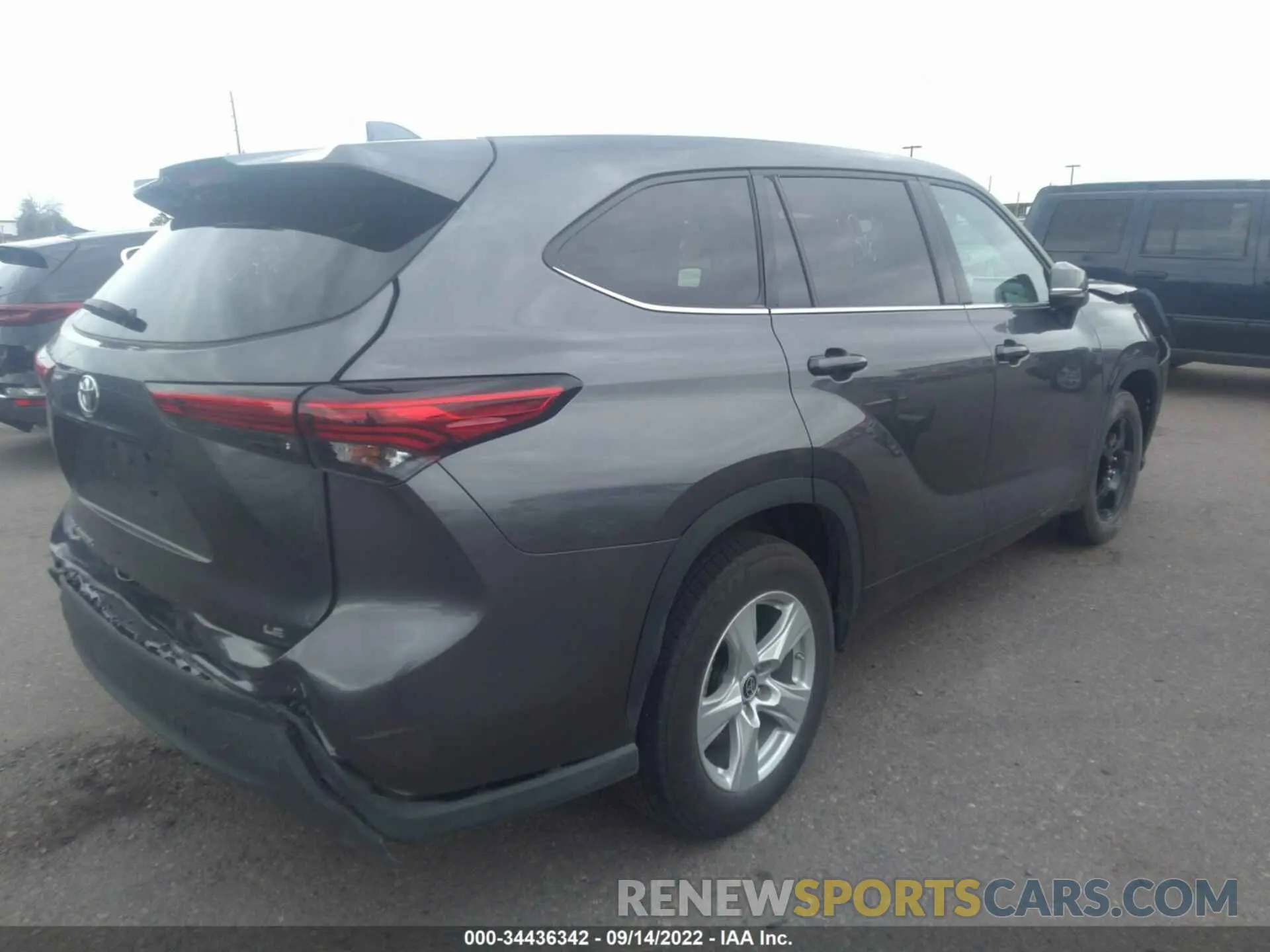 4 fotografías del automóvil dañado 5TDZZRAH6MS067341 TOYOTA HIGHLANDER 2021