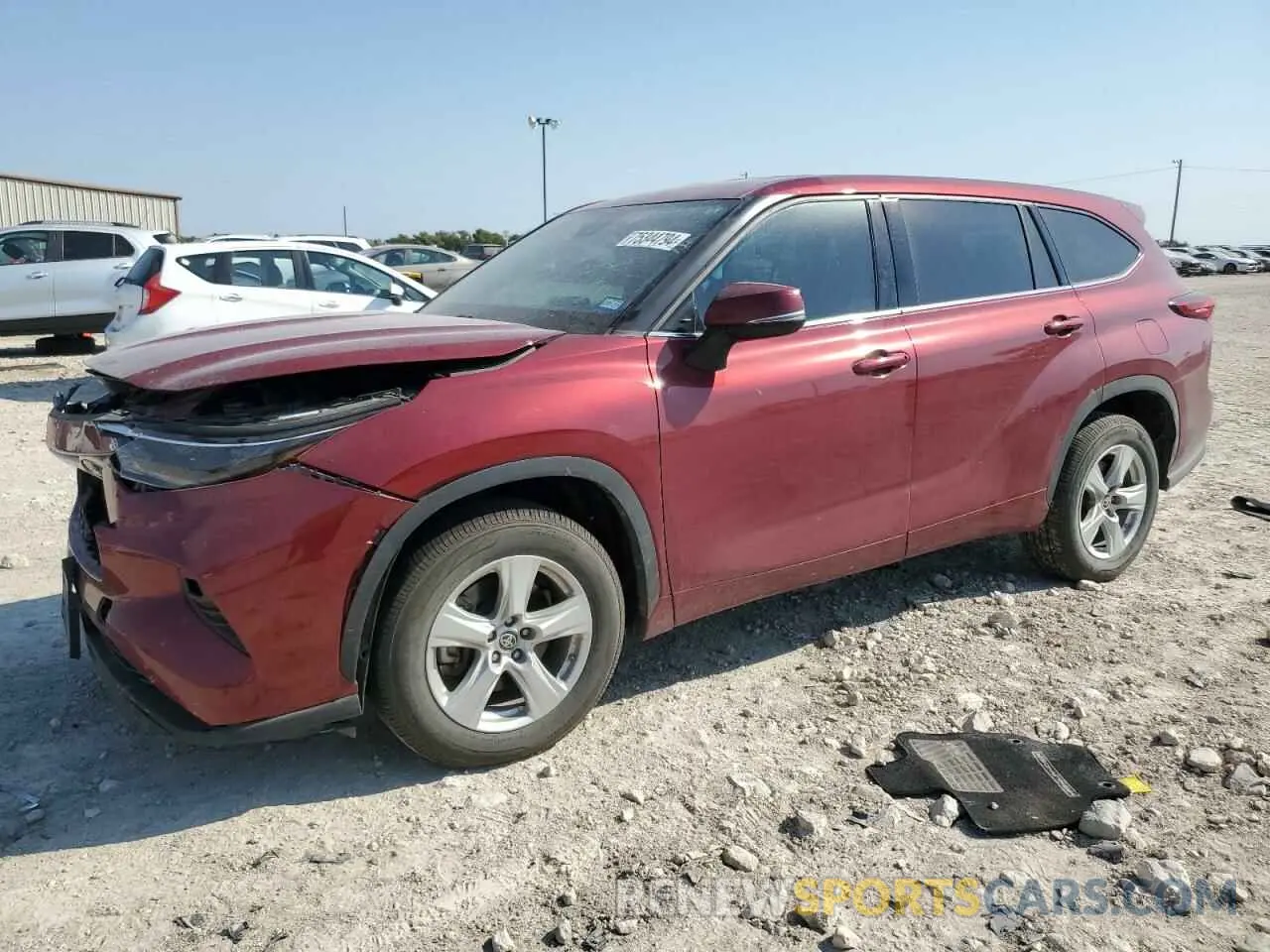 1 fotografías del automóvil dañado 5TDZZRAH6MS086794 TOYOTA HIGHLANDER 2021