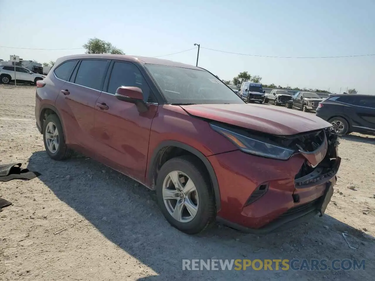 4 fotografías del automóvil dañado 5TDZZRAH6MS086794 TOYOTA HIGHLANDER 2021