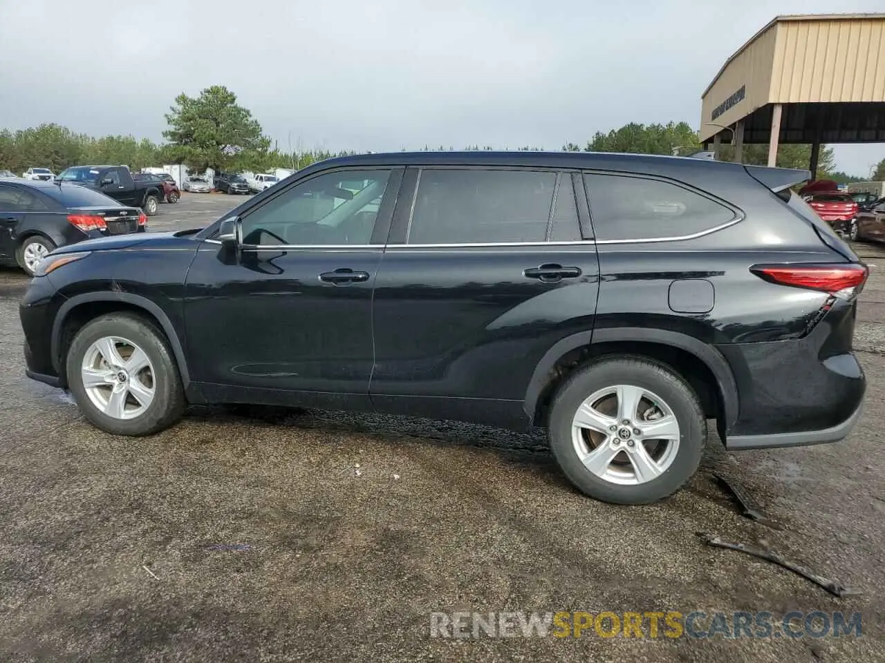 2 fotografías del automóvil dañado 5TDZZRAH7MS086318 TOYOTA HIGHLANDER 2021