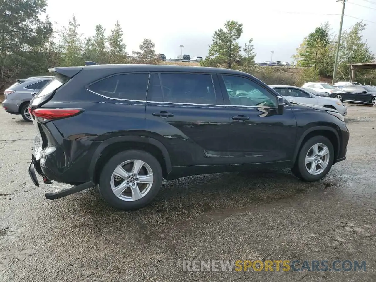 3 fotografías del automóvil dañado 5TDZZRAH7MS086318 TOYOTA HIGHLANDER 2021