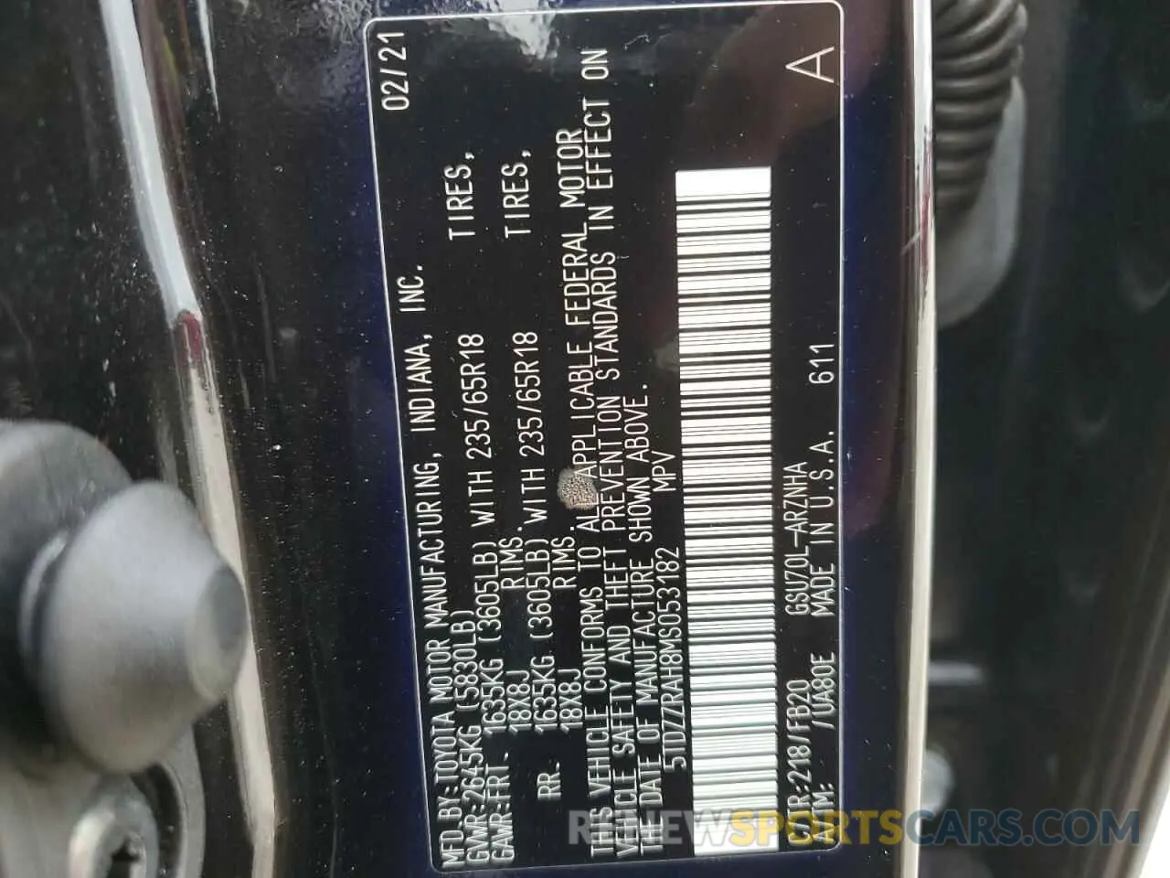14 fotografías del automóvil dañado 5TDZZRAH8MS053182 TOYOTA HIGHLANDER 2021