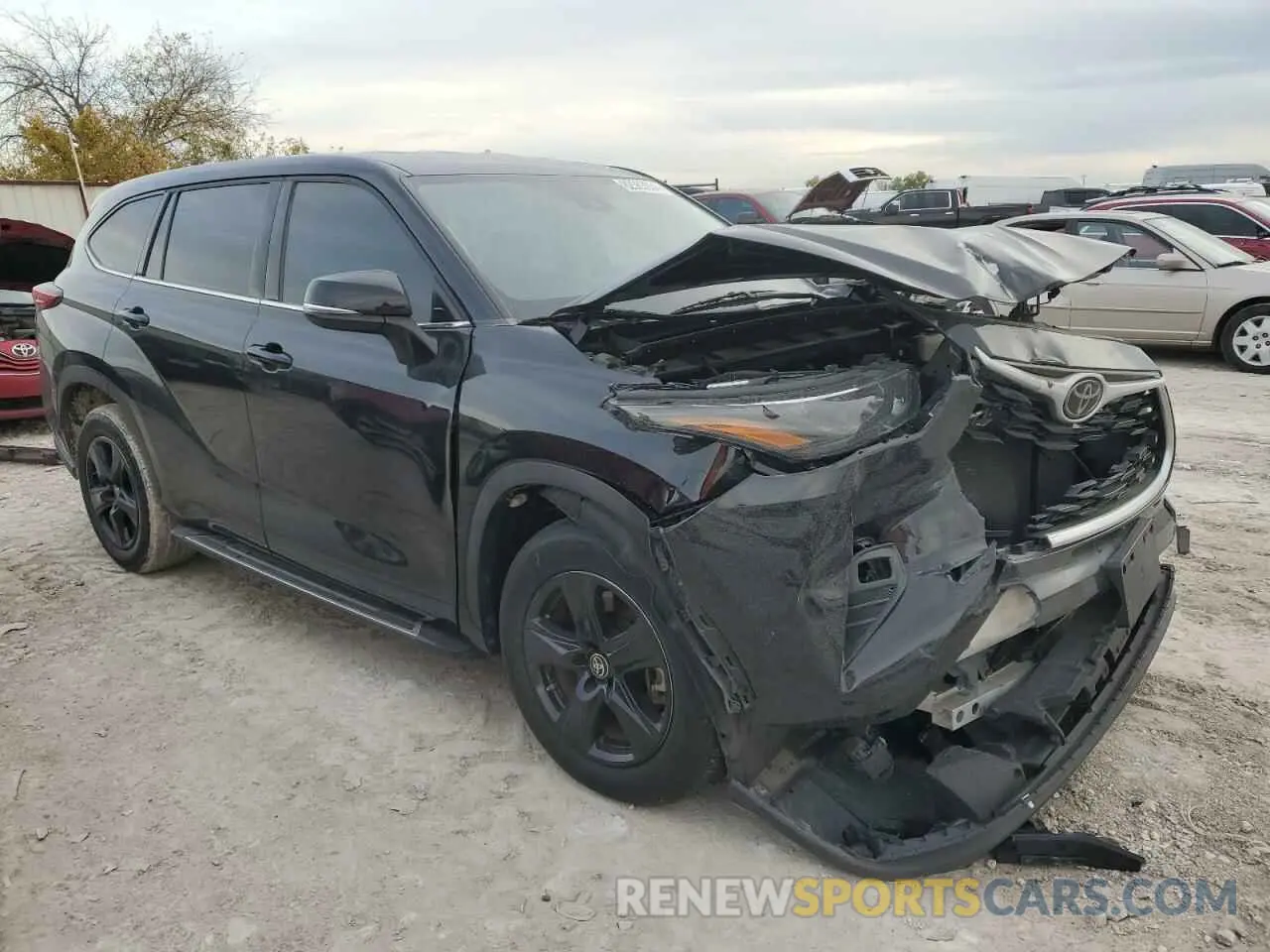 4 fotografías del automóvil dañado 5TDZZRAH8MS053182 TOYOTA HIGHLANDER 2021
