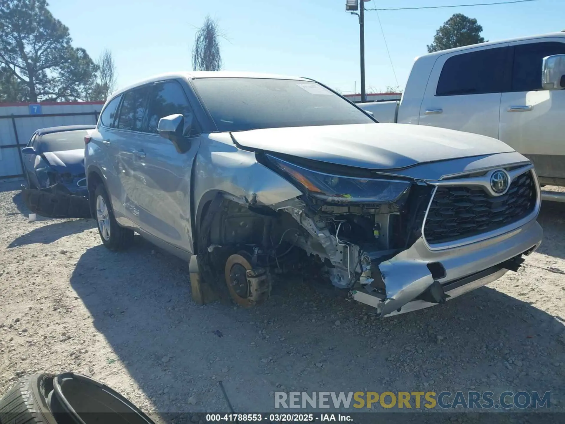 1 fotografías del automóvil dañado 5TDZZRAH9MS533683 TOYOTA HIGHLANDER 2021