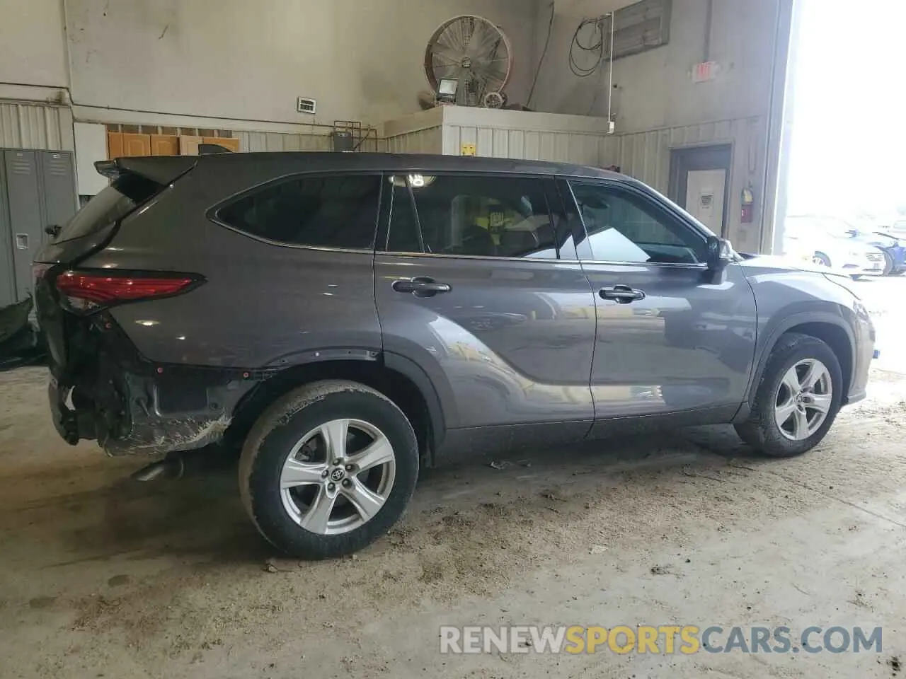 3 fotografías del automóvil dañado 5TDZZRAHXMS066838 TOYOTA HIGHLANDER 2021