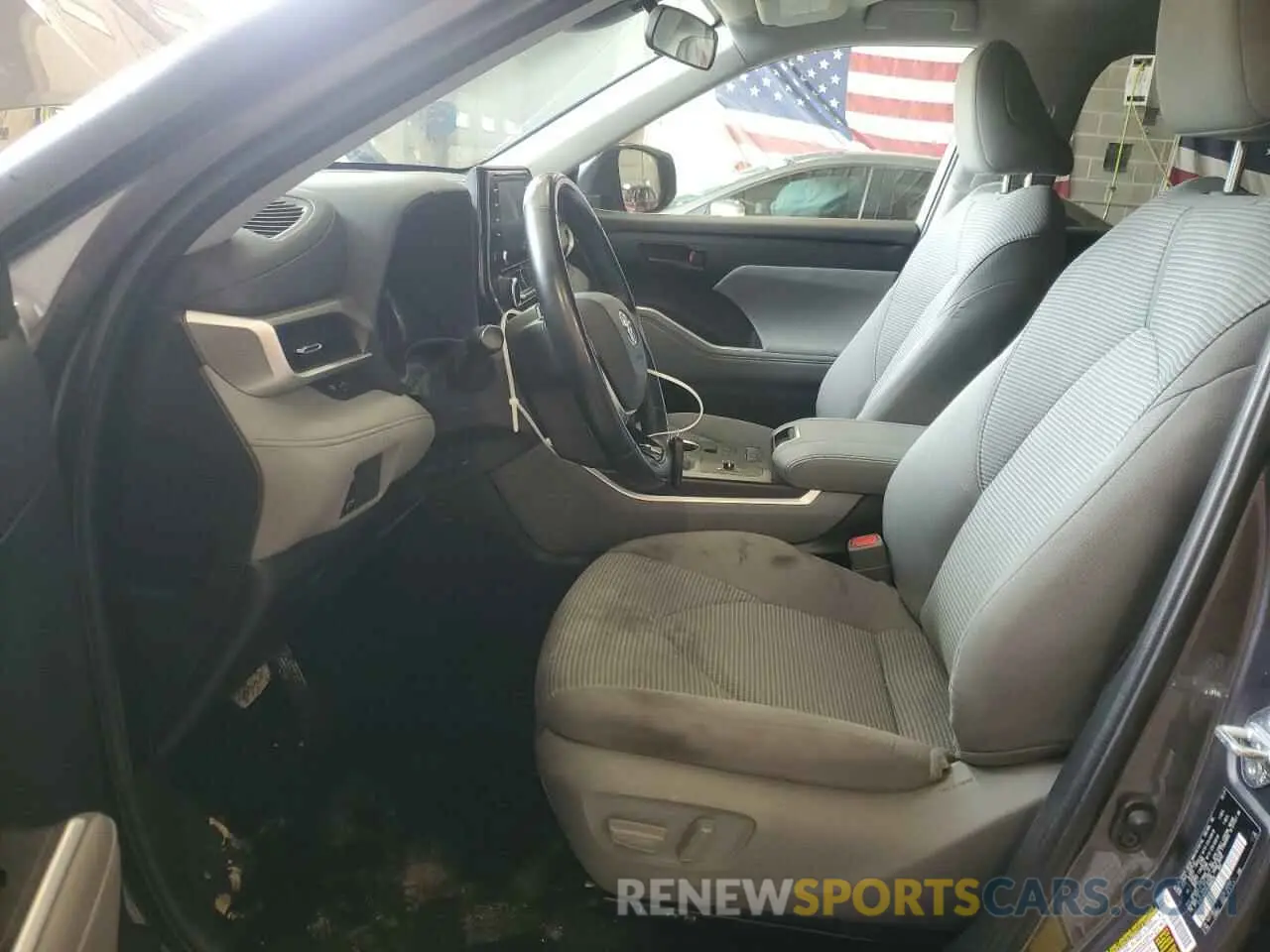 7 fotografías del automóvil dañado 5TDZZRAHXMS066838 TOYOTA HIGHLANDER 2021