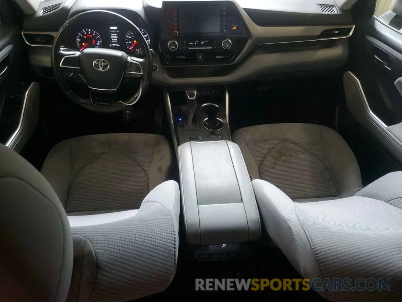 8 fotografías del automóvil dañado 5TDZZRAHXMS066838 TOYOTA HIGHLANDER 2021