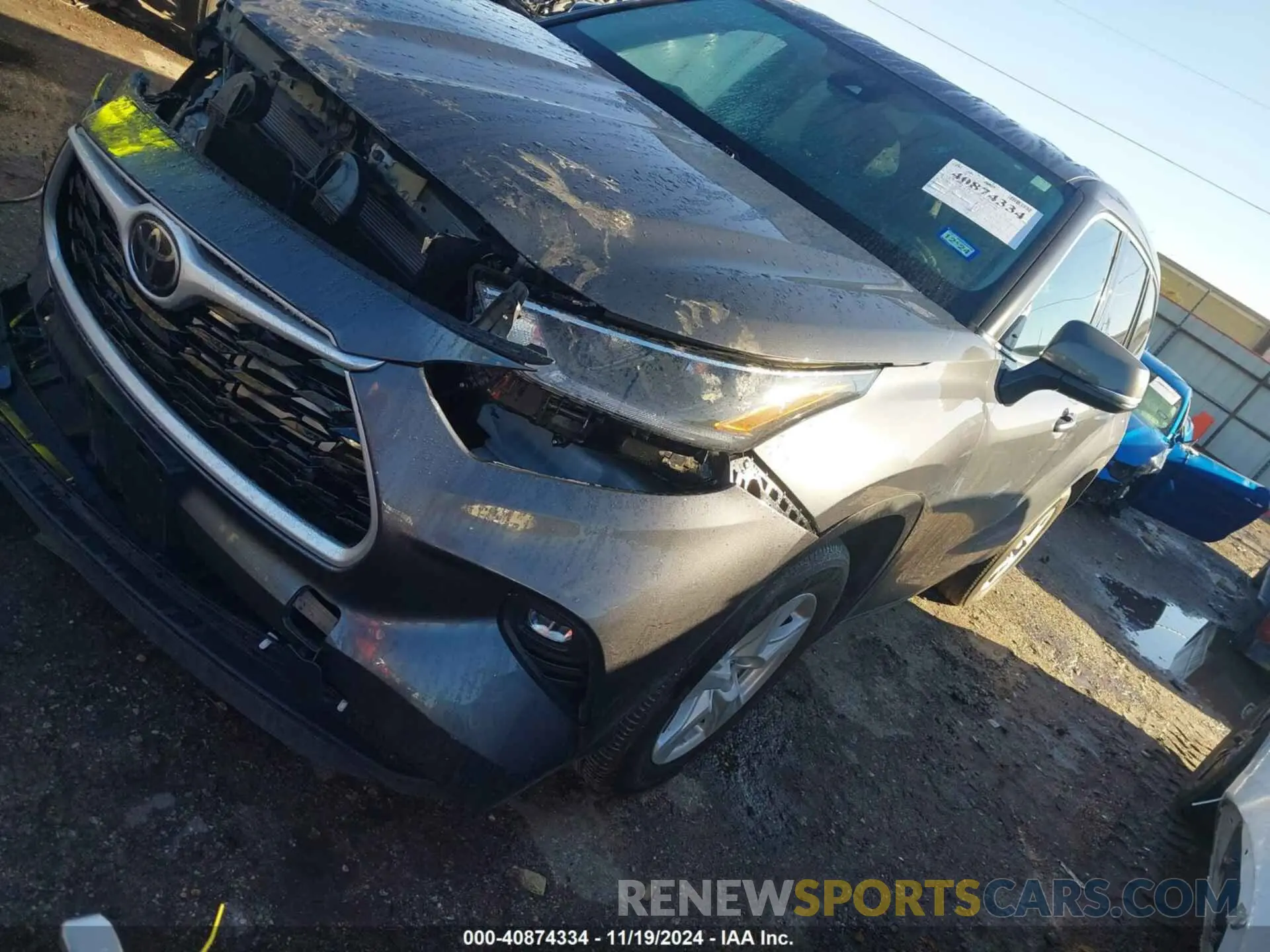 2 fotografías del automóvil dañado 5TDZZRAHXMS517086 TOYOTA HIGHLANDER 2021