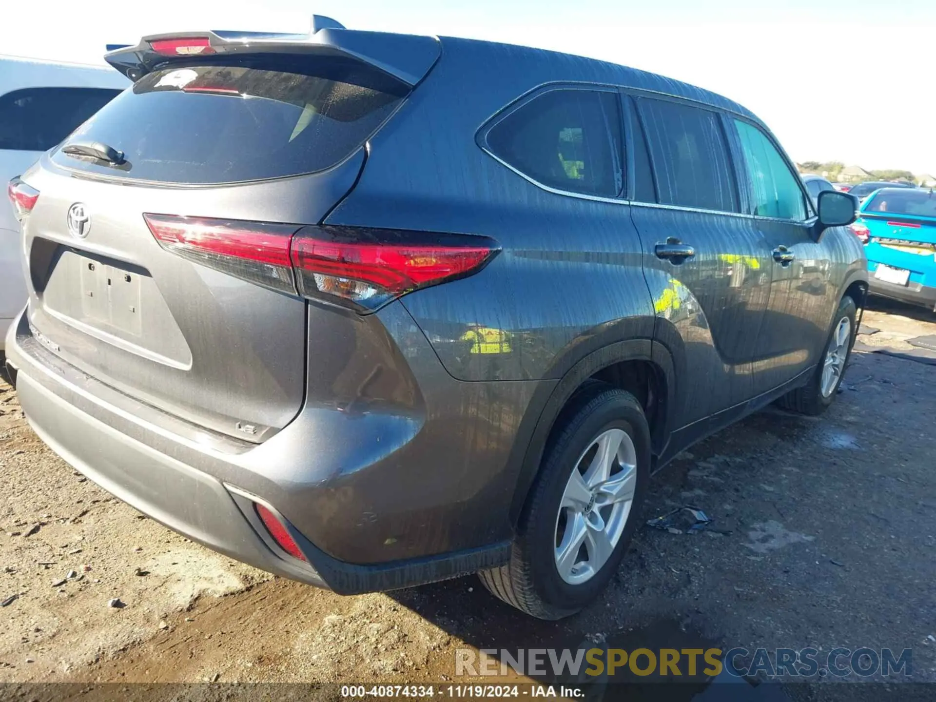 4 fotografías del automóvil dañado 5TDZZRAHXMS517086 TOYOTA HIGHLANDER 2021