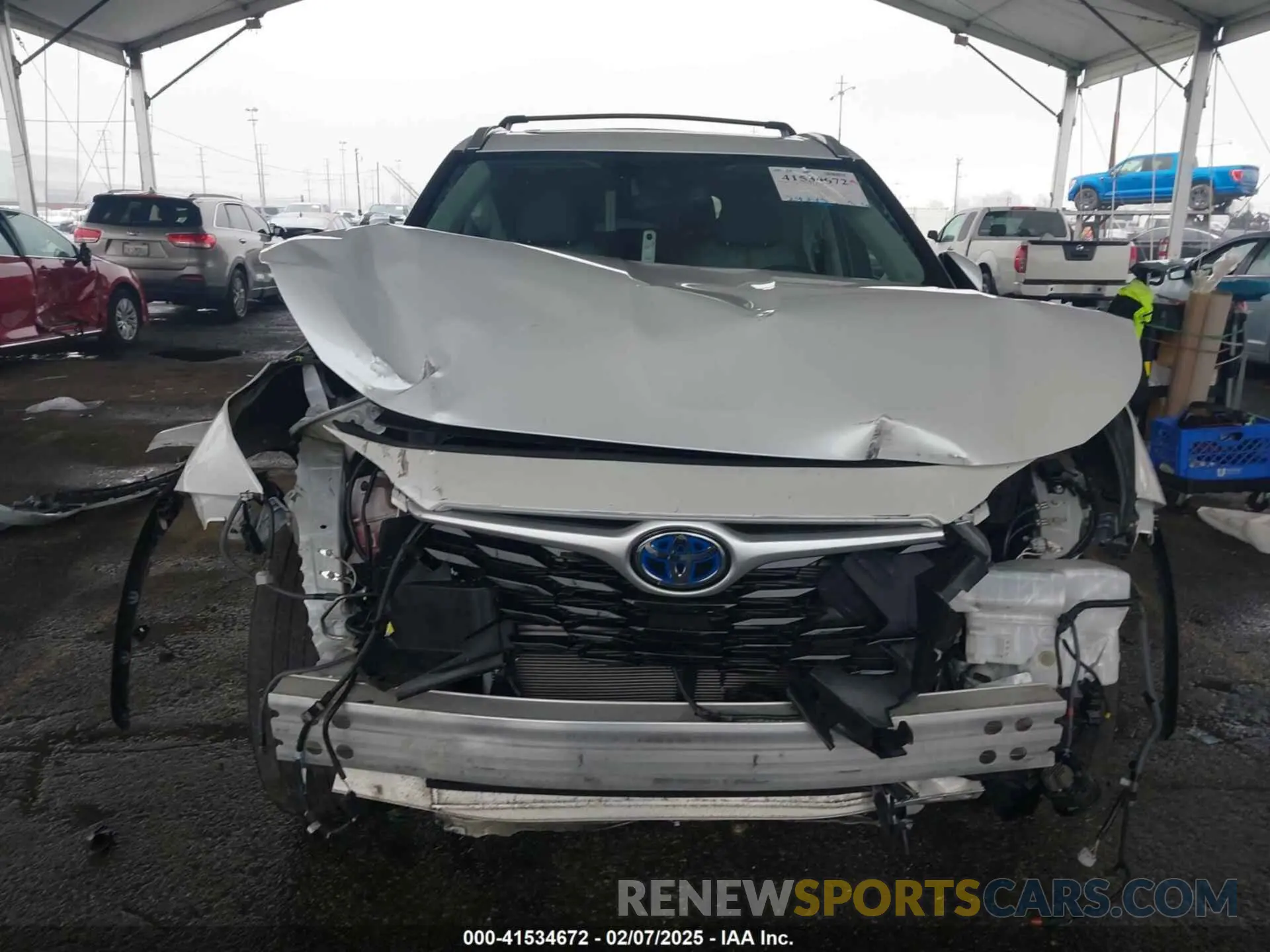 12 fotografías del automóvil dañado 5TDAARAH3NS512317 TOYOTA HIGHLANDER 2022