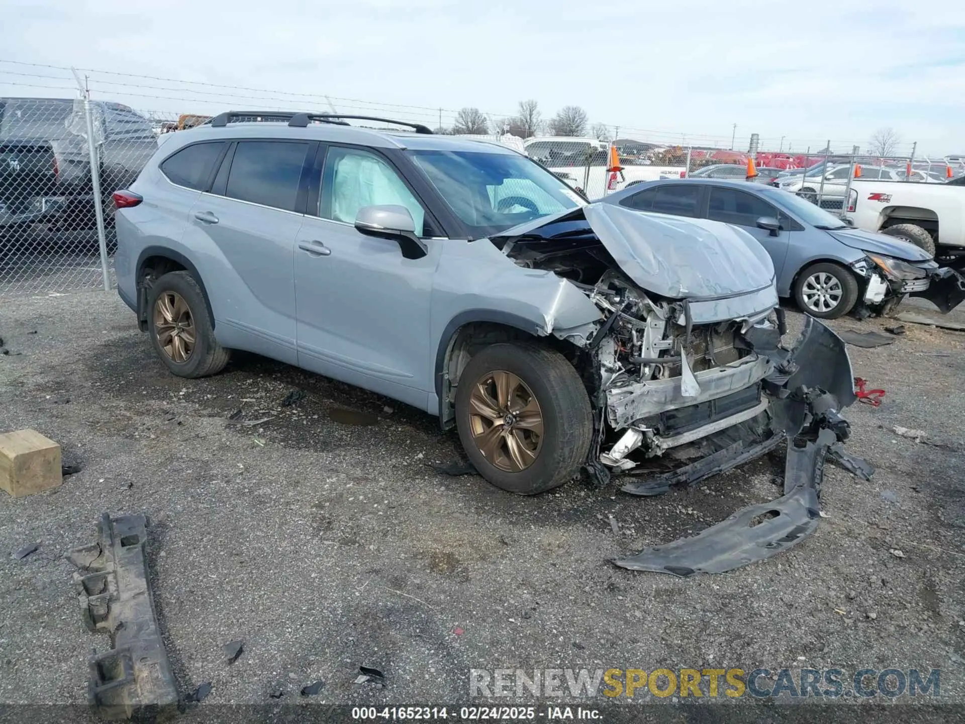 1 fotografías del automóvil dañado 5TDAARAH7NS509954 TOYOTA HIGHLANDER 2022