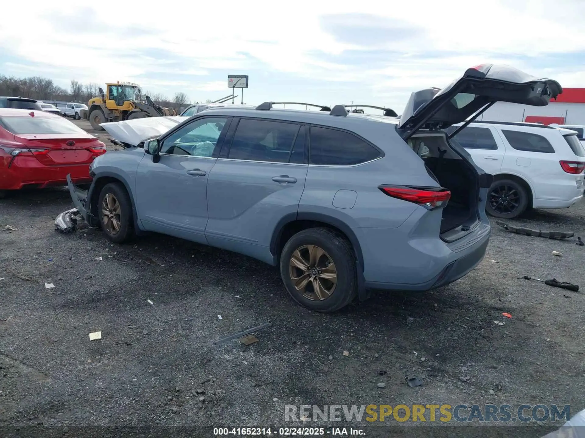 3 fotografías del automóvil dañado 5TDAARAH7NS509954 TOYOTA HIGHLANDER 2022