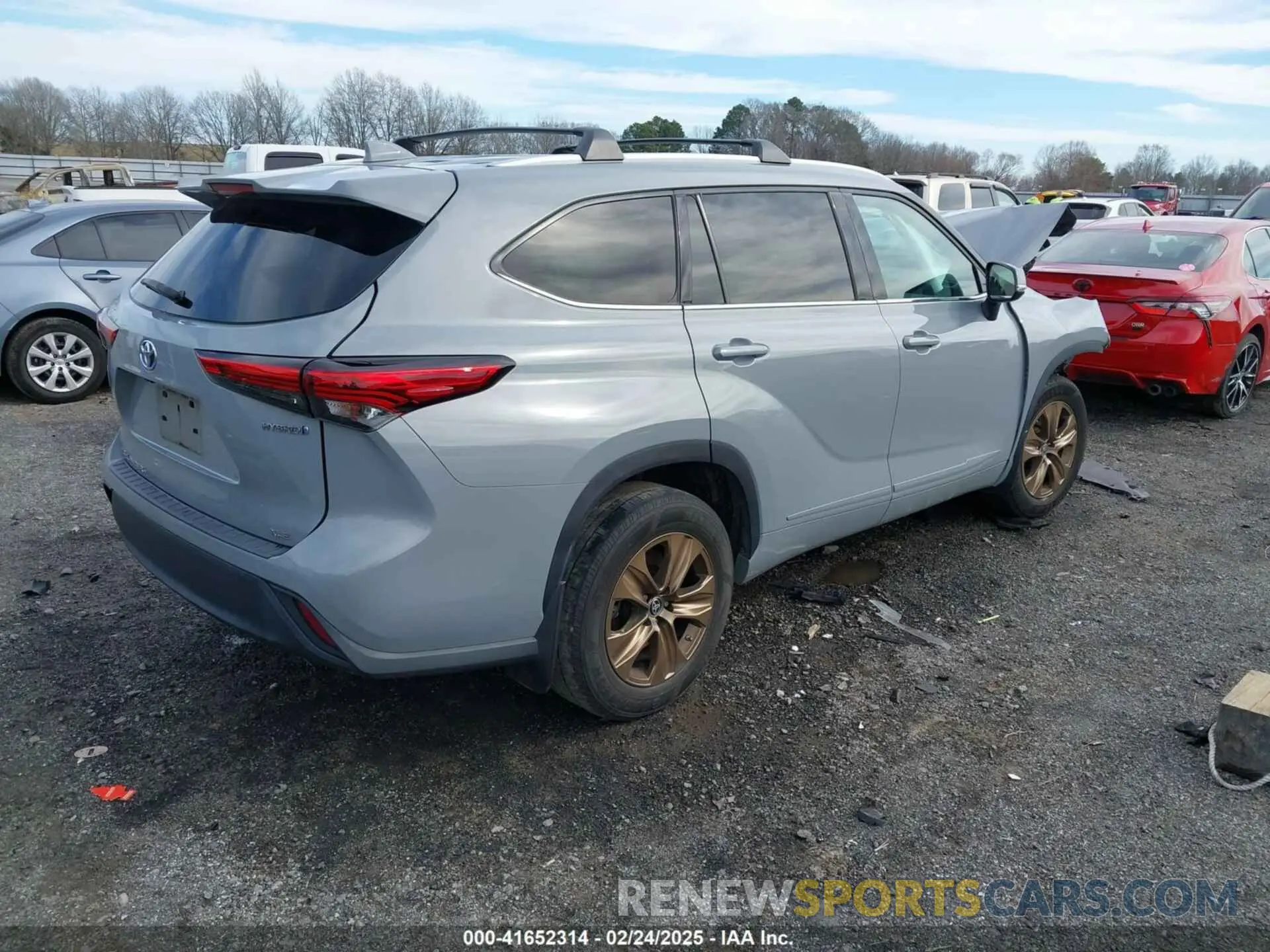 4 fotografías del automóvil dañado 5TDAARAH7NS509954 TOYOTA HIGHLANDER 2022