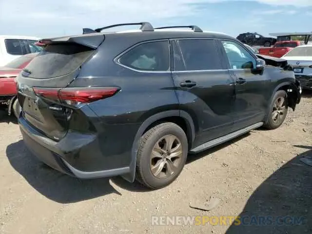 3 fotografías del automóvil dañado 5TDABRCH1NS545228 TOYOTA HIGHLANDER 2022