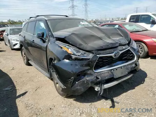 4 fotografías del automóvil dañado 5TDABRCH1NS545228 TOYOTA HIGHLANDER 2022