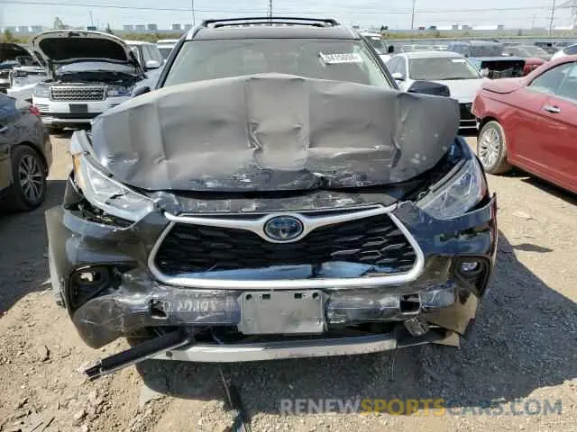 5 fotografías del automóvil dañado 5TDABRCH1NS545228 TOYOTA HIGHLANDER 2022