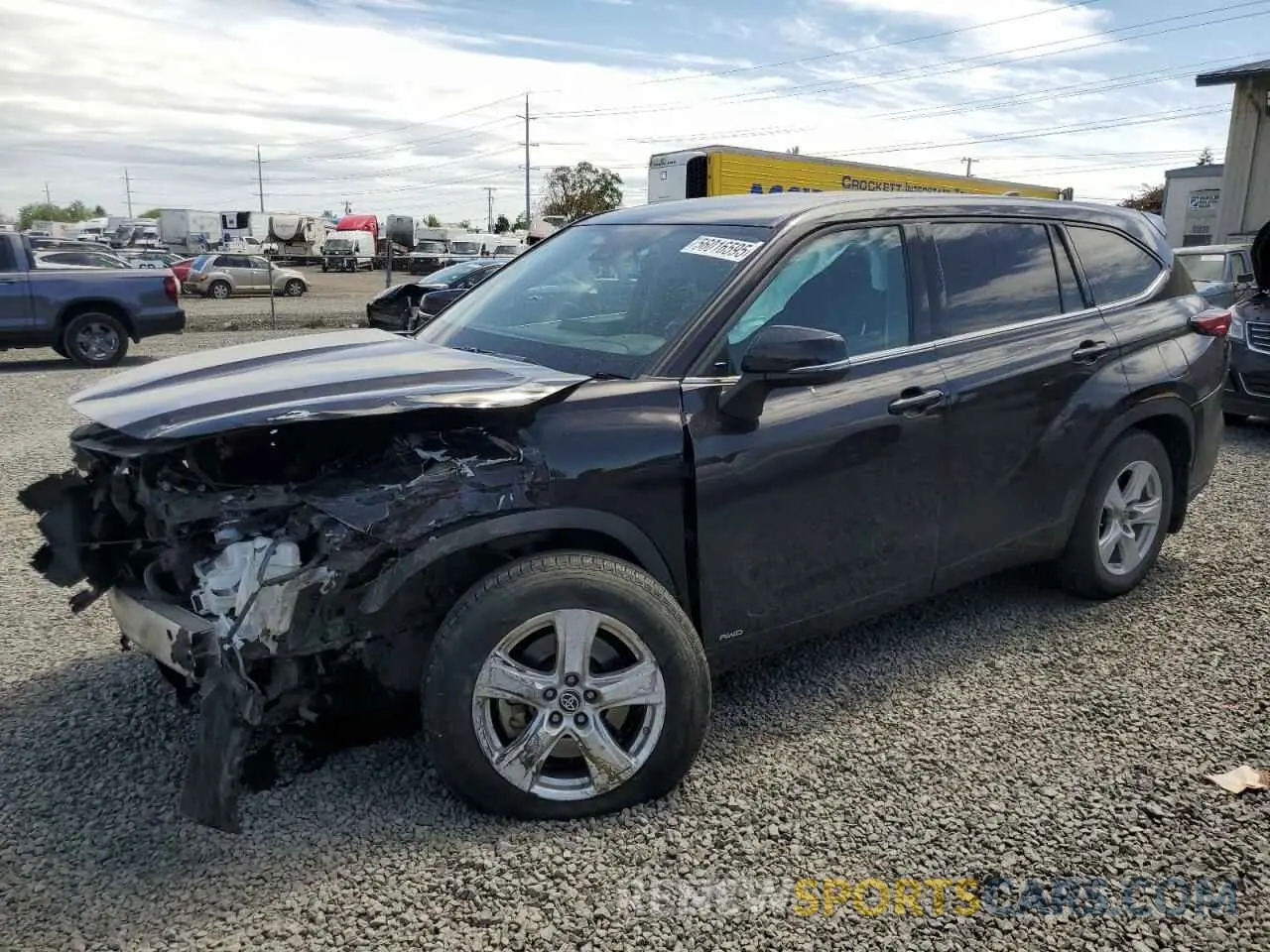 1 fotografías del automóvil dañado 5TDBBRCH1NS087887 TOYOTA HIGHLANDER 2022