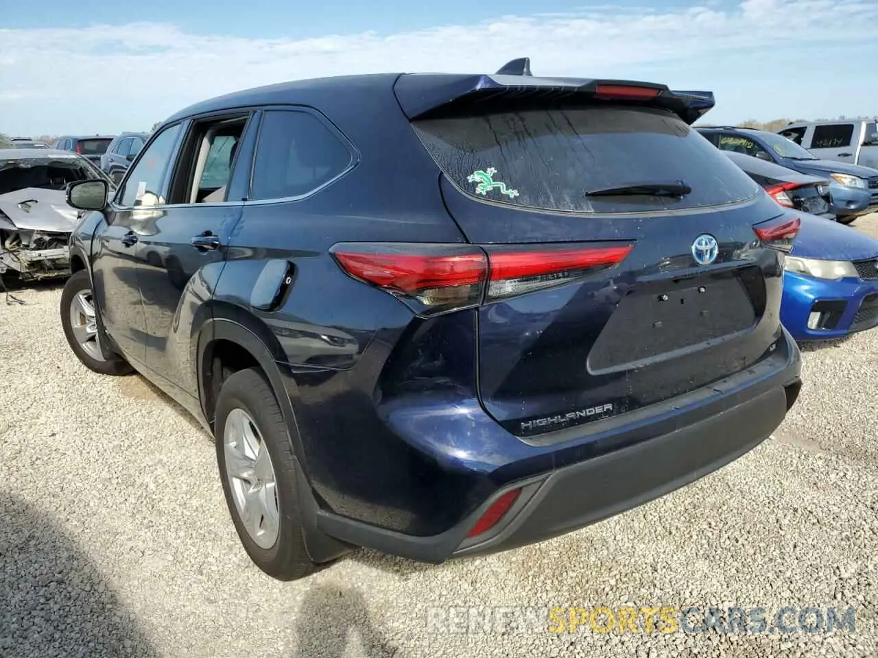 3 fotografías del automóvil dañado 5TDBBRCH2NS559241 TOYOTA HIGHLANDER 2022
