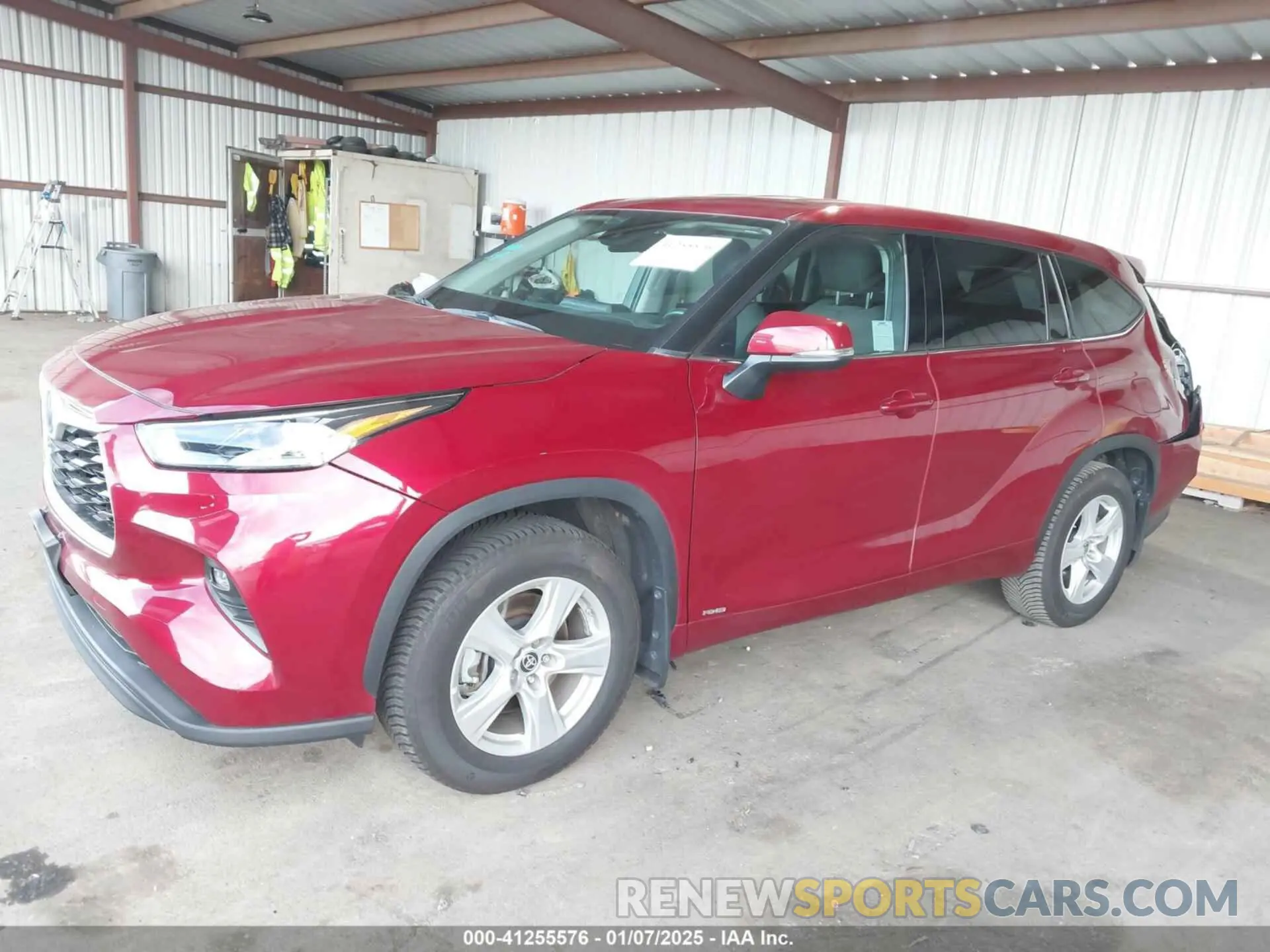 2 fotografías del automóvil dañado 5TDBBRCH9NS561553 TOYOTA HIGHLANDER 2022