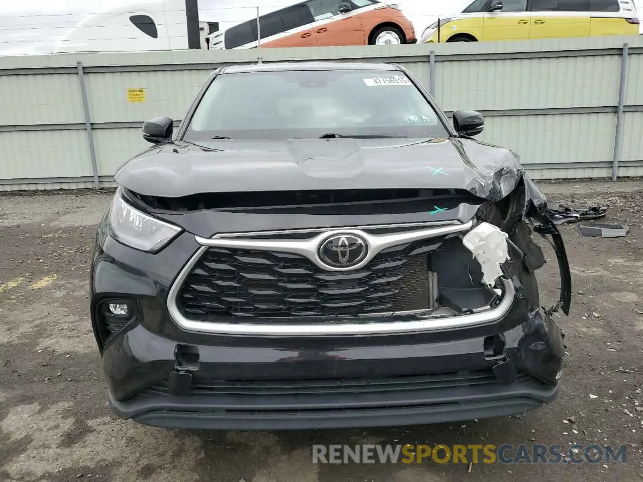 5 fotografías del automóvil dañado 5TDBZRBH0NS174967 TOYOTA HIGHLANDER 2022