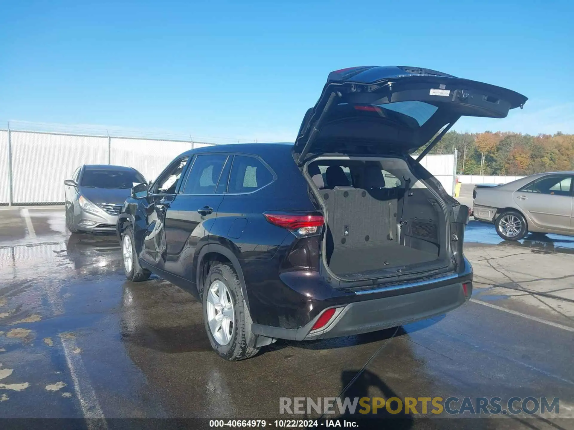 3 fotografías del automóvil dañado 5TDBZRBH0NS199142 TOYOTA HIGHLANDER 2022