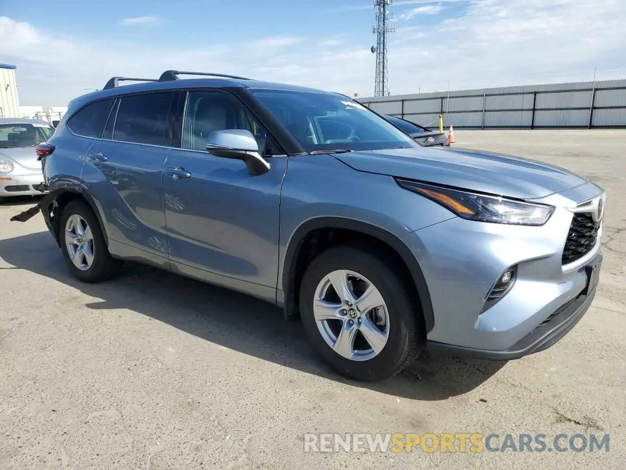 4 fotografías del automóvil dañado 5TDBZRBH0NS213346 TOYOTA HIGHLANDER 2022