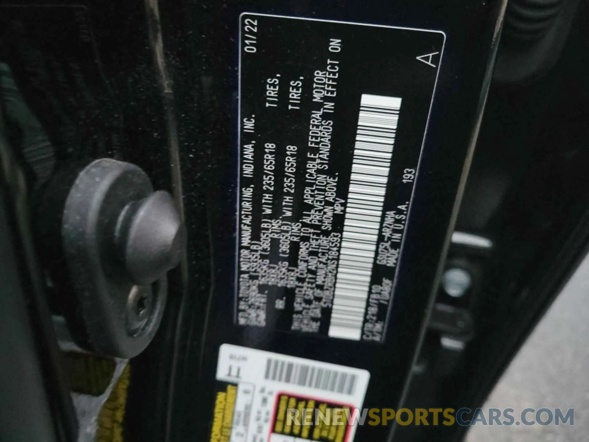8 fotografías del automóvil dañado 5TDBZRBH2NS184593 TOYOTA HIGHLANDER 2022