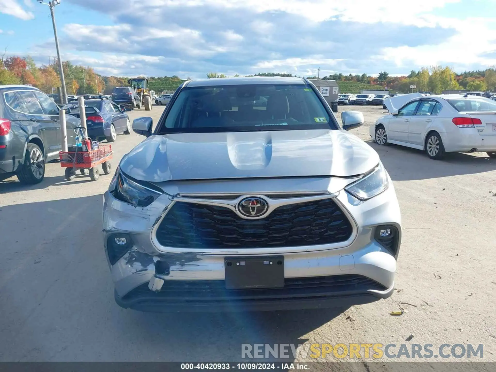 12 fotografías del automóvil dañado 5TDBZRBH2NS578630 TOYOTA HIGHLANDER 2022