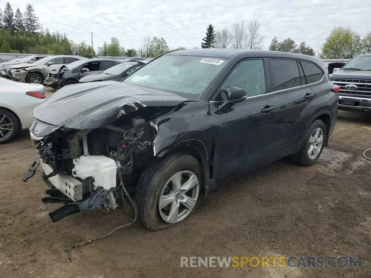 1 fotografías del automóvil dañado 5TDBZRBH3NS204463 TOYOTA HIGHLANDER 2022